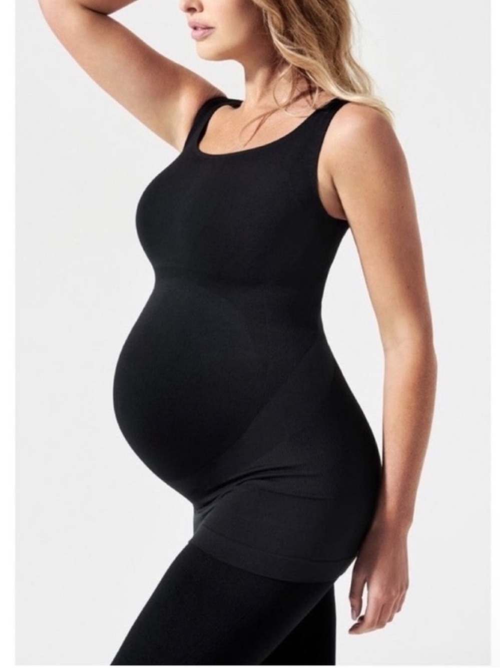 Blanqi Everyday Maternity Belly‎ Support Tank Top Black Size Medium